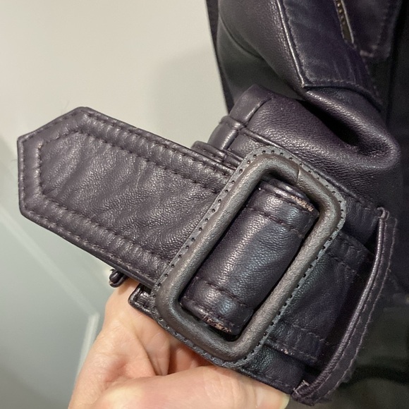 TWO Percent Purple Leather Moto coat - Picture 12 of 16